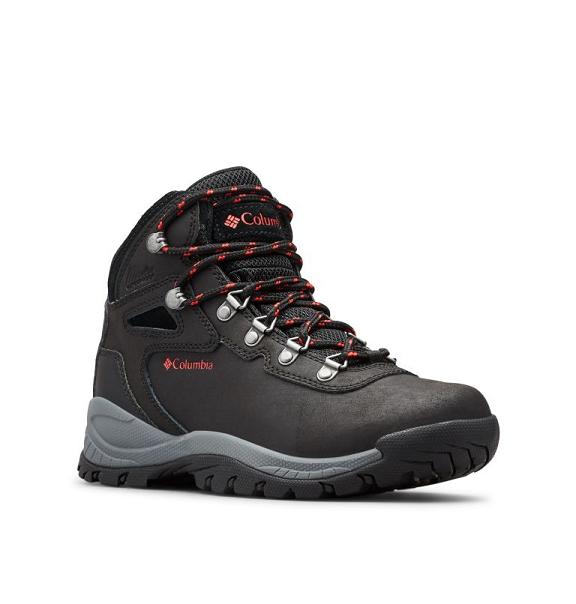 Columbia Newton Ridge Waterproof Boots Black Red For Women's NZ5647 New Zealand